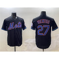 marshops New York Mets #27 Mark Vientos Black  Cool Base Stitched Jersey