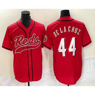 marshops  Cincinnati Reds #44 Elly De La Cruz Red  With Patch Cool Base Stitched Jersey