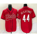 marshops  Cincinnati Reds #44 Elly De La Cruz Red  With Patch Cool Base Stitched Jersey