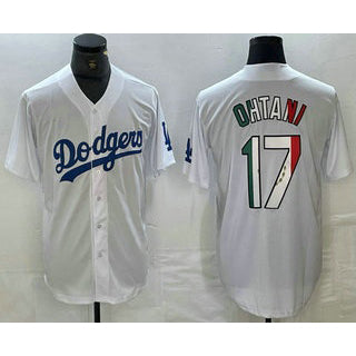 marshops Los Angeles Dodgers #17 Shohei Ohtani Mexico White  Cool Base Stitched Jersey 2