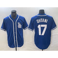 marshops Los Angeles Dodgers #17 Shohei Ohtani Blue  Cool Base Stitched Jersey