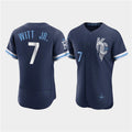 marshops Kansas City Royals #7 Bobby Witt Jr. 2022 Navy  City Connect Flex Base Stitched Jersey