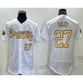 marshops Atlanta Braves #27 Austin Riley Number White  2022 All Star Stitched Flex Base Jersey