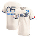 marshops Los Angeles Dodgers #5 Freddie Freeman Cream  City Connect Elite Jersey