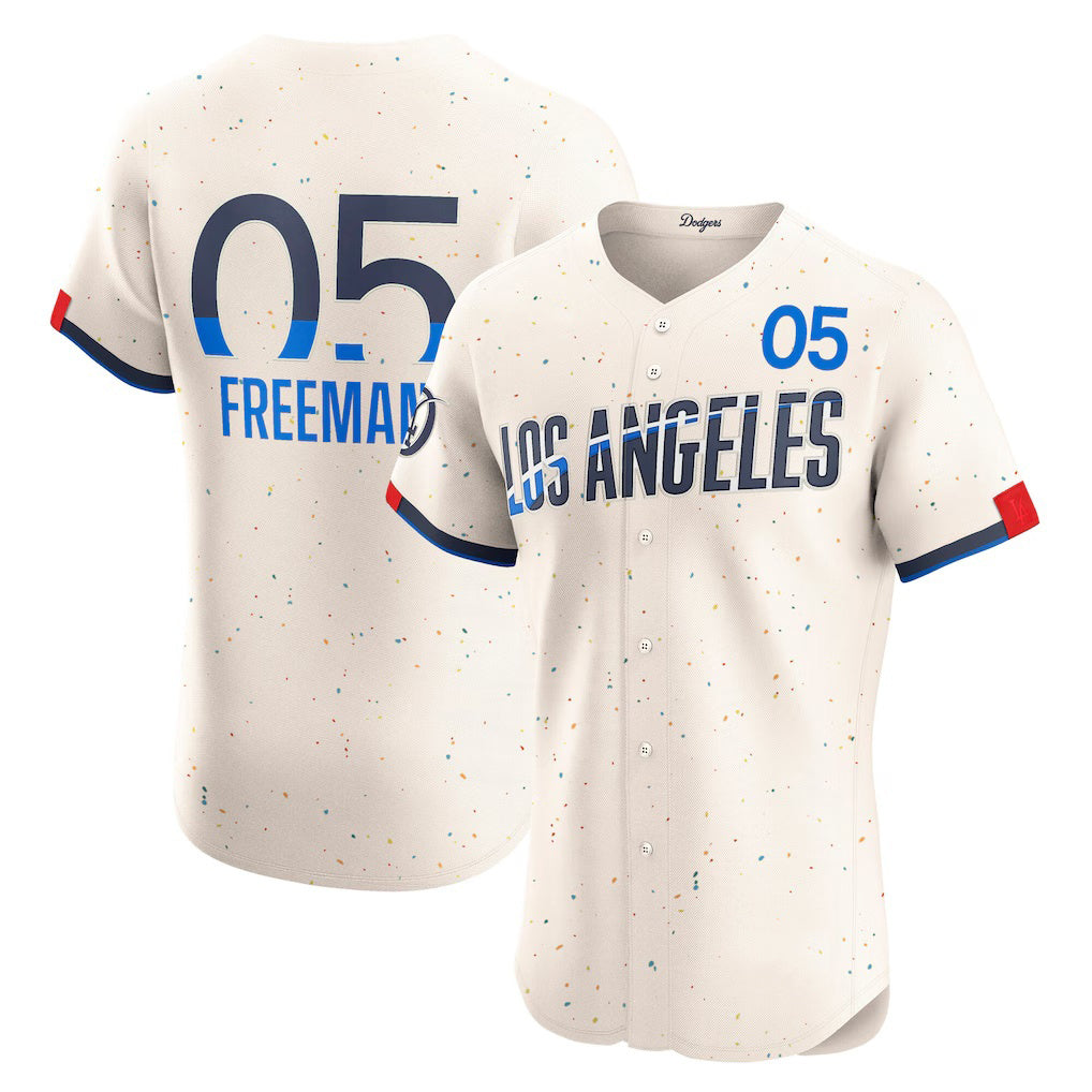 marshops Los Angeles Dodgers #5 Freddie Freeman Cream  City Connect Elite Jersey