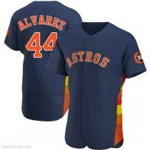marshops Houston Astros #44 Yordan Alvarez Authentic Navy  Alternate Jerseys
