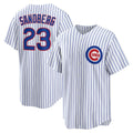 marshops Chicago Cubs #23 Ryne Sandberg White  Home Retired Player Replica Jersey