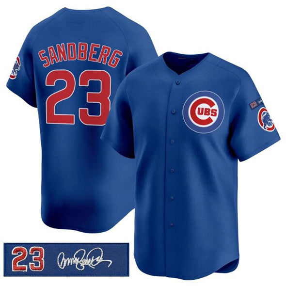 marshops Chicago Cubs #23 Ryne Sandberg Royal  'Ryne Sandberg Tribute' Vapor Limited V3 Stitched Jersey