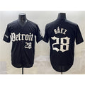 marshops Detroit Tigers #28 Javier B¨¢ez Black  'Motor Gothic Edition' Vapor Premier Limited Stitched Jersey