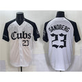 marshops Chicago Cubs #23 Ryne Sandberg White Black  'Gothic North Side Edition' Vapor Premier Limited Stitched Jersey