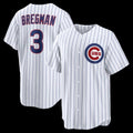 marshops Chicago Cubs #3 Alex Bregman White  Home Replica Jersey