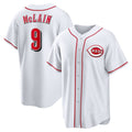 marshops  Cincinnati Reds #9 Matt McLain White  Home Replica Jersey
