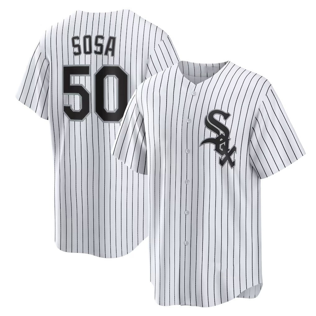 marshops  Chicago White Sox #50 Lenyn Sosa White  Home Replica Jersey