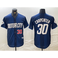marshops Detroit Tigers #30 Kerry Carpenter Number 2024 Navy  City Connect Cool Base Limited Stitched Jersey