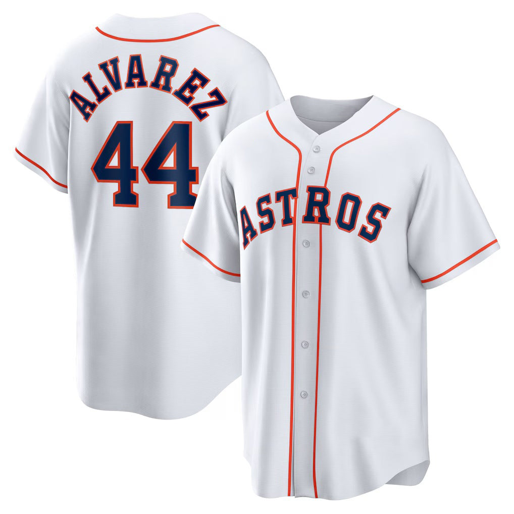 marshops Houston Astros #44 Yordan ¨¢lvarez White  Home Replica Player Jersey