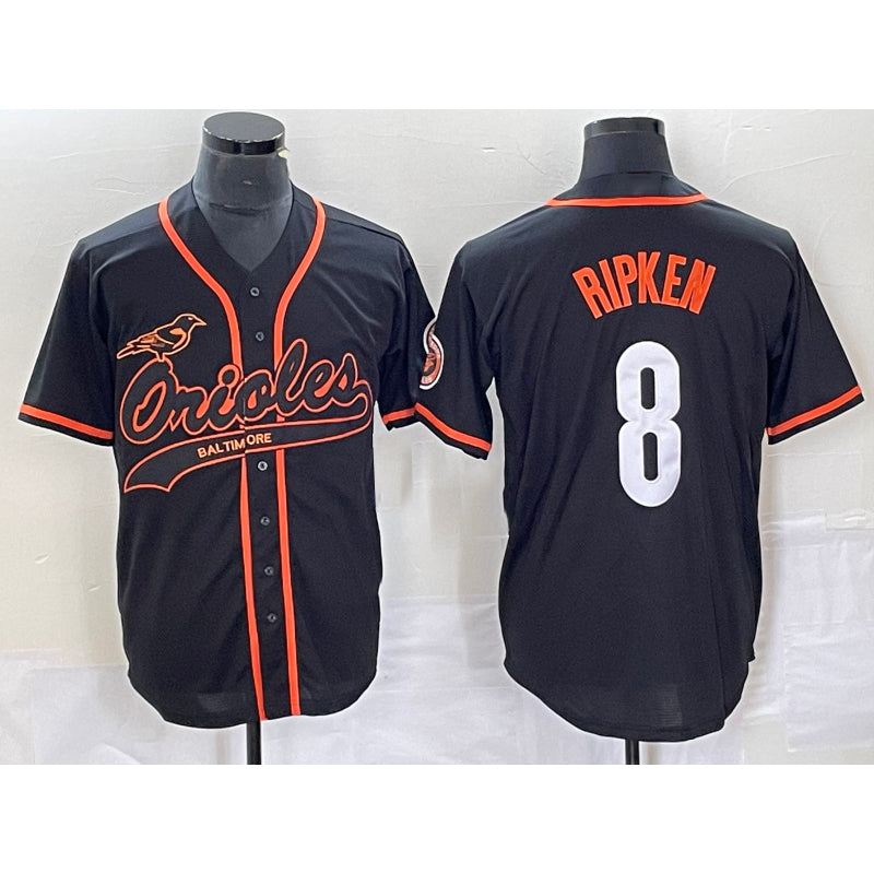 marshops Baltimore Orioles #8 Cal Ripken Jr Black  Cool Base Stitched Jersey