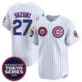 marshops Chicago Cubs #27 Seiya Suzuki White  2025 Tokyo Series Limited Stitched Jersey