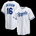 marshops Kansas City Royals #16 Bo Jackson White  Home Retired Player Replica Jersey