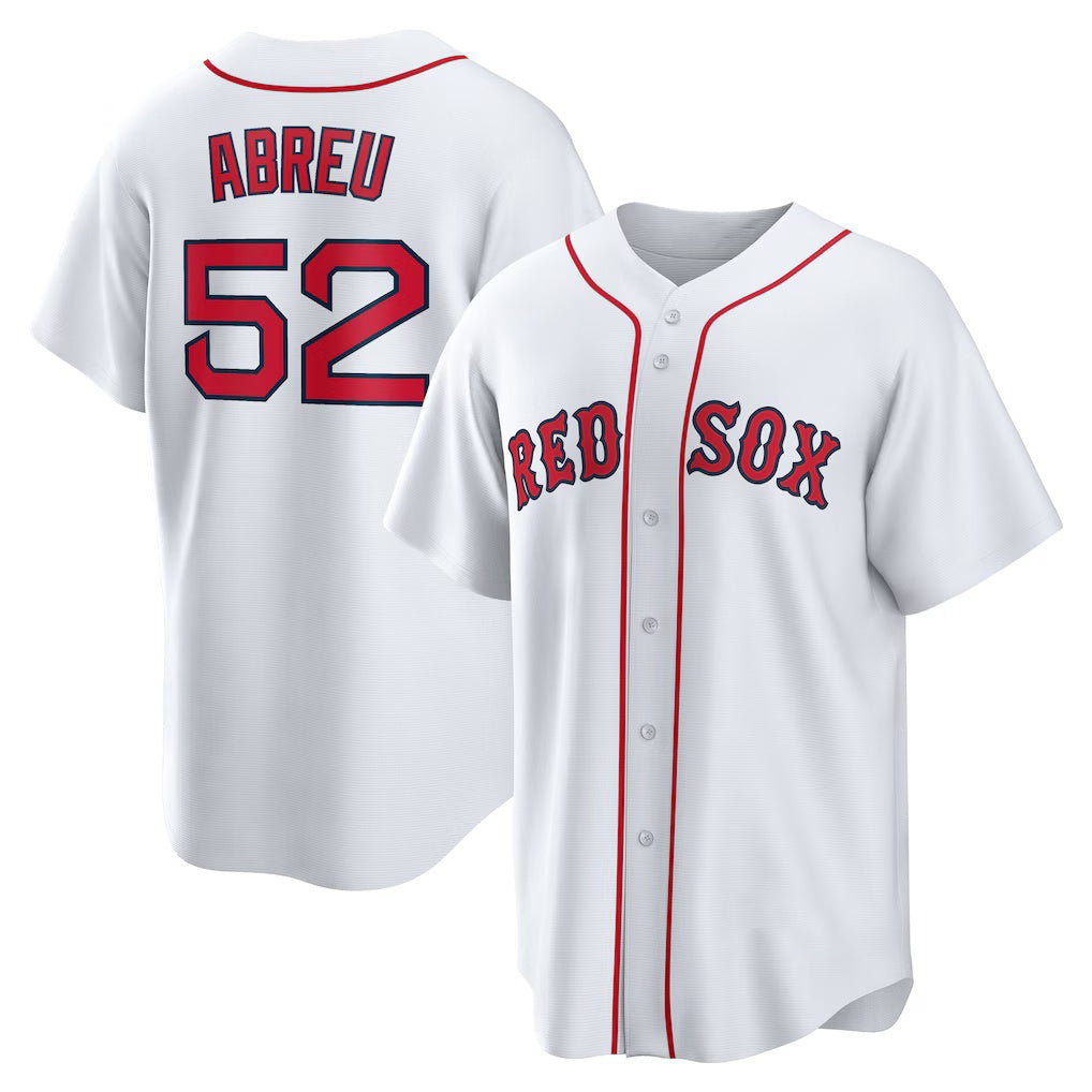 marshops Boston Red Sox #52 Wilyer Abreu White  Home Replica Jersey