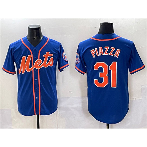 marshops New York Mets #31 Mike Piazza Blue  Cool Base Stitched Jersey