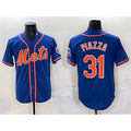 marshops New York Mets #31 Mike Piazza Blue  Cool Base Stitched Jersey