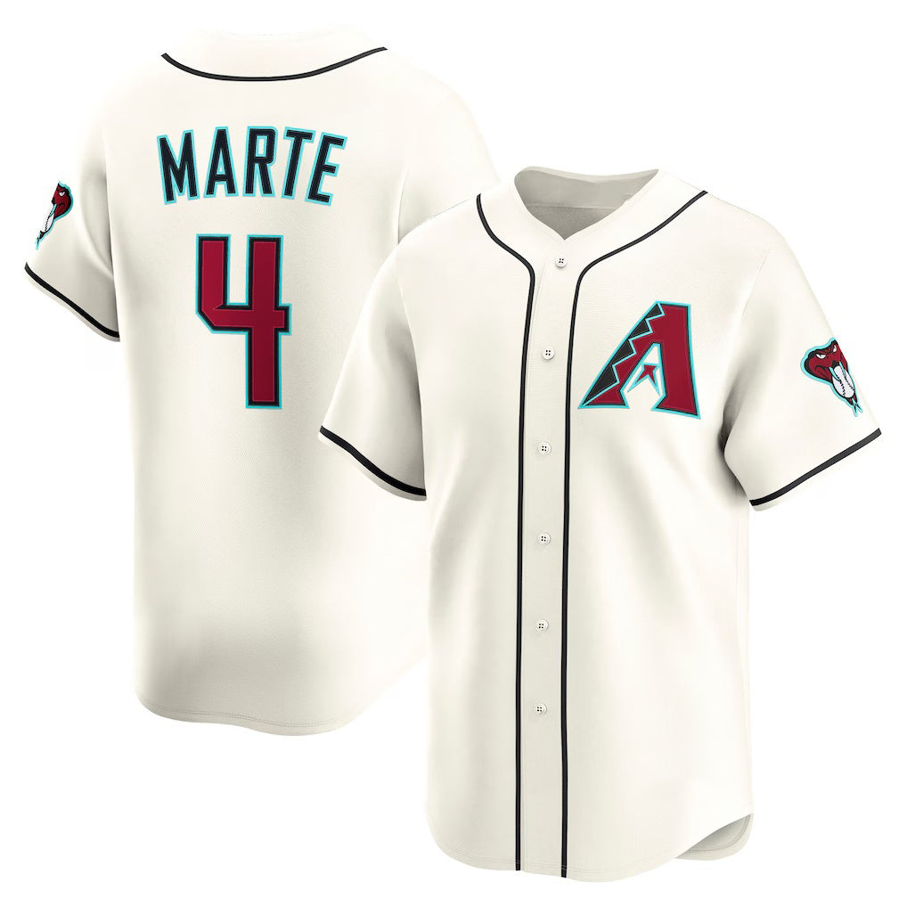 marshops Arizona Diamondbacks #4 Ketel Marte Cream  Home Limited Player Jersey