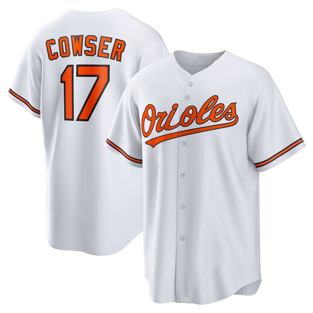 marshops Baltimore Orioles #17 Colton Cowser White  Home Replica Jersey