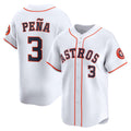 marshops Houston Astros #3 Jeremy Pe?a White  Home Limited Player Jersey