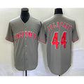 marshops  Cincinnati Reds #44 Elly De La Cruz Grey  Cool Base Stitched Jersey 2