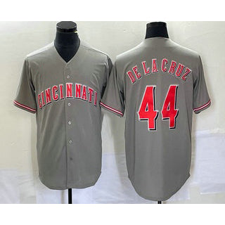 marshops  Cincinnati Reds #44 Elly De La Cruz Grey  Cool Base Stitched Jersey 2
