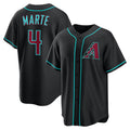 marshops Arizona Diamondbacks #4 Ketel Marte Black  Alternate Replica Jersey