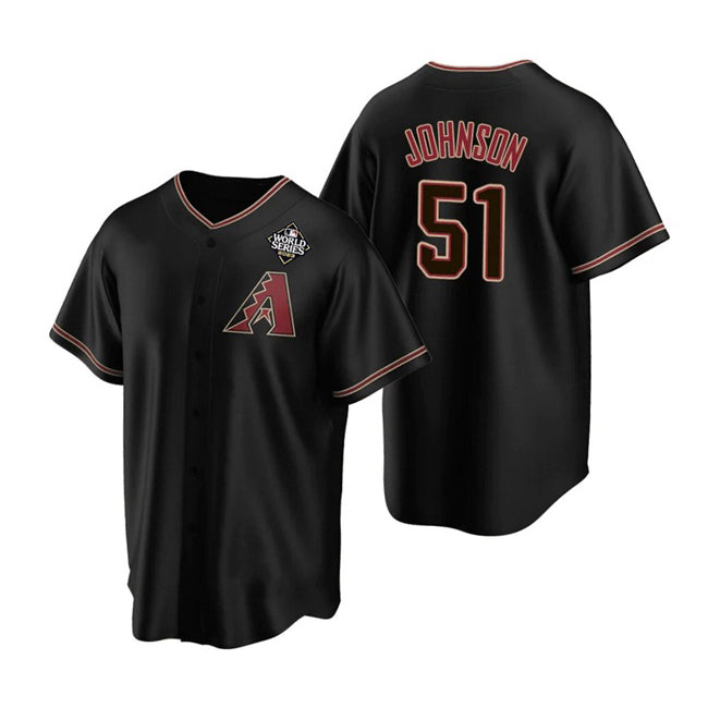 marshops Arizona Diamondbacks #51 Randy Johnson Black  2023 World Series Cool Base Stitched Jersey