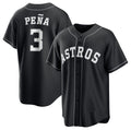 marshops Houston Astros #3 Jeremy Pena Black  Lights Out Limited Stitched Jersey