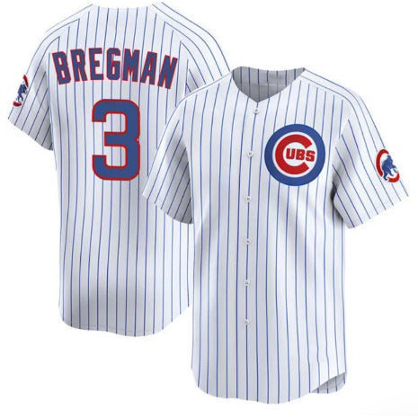 marshops Chicago Cubs #3 Alex Bregman White  2026 Home Limited Stitched Jersey