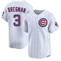 marshops Chicago Cubs #3 Alex Bregman White  2026 Home Limited Stitched Jersey