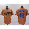 marshops Los Angeles Dodgers #18 Yoshinobu Yamamoto Olive  Cool Base Limited Stitched Jersey