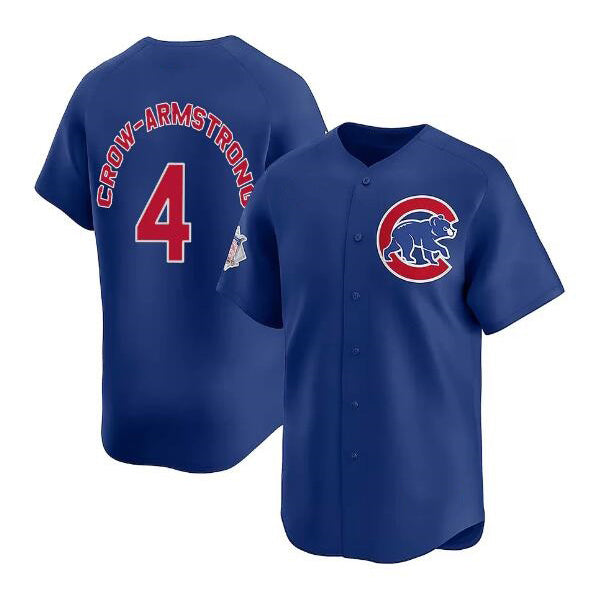 marshops Chicago Cubs #4 Pete Crow-Armstrong Royal  Limited Stitched Jersey