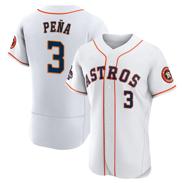 marshops Houston Astros #3 Jeremy Pena 2022 World Series White  Flex Base Stitched Jersey
