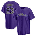 marshops Colorado Rockies #23 Kris Bryant Purple  Alternate Replica Player Jersey