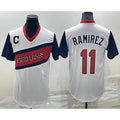 Cleveland Indians #11 Jose Ramirez White  2021 Little League Classic Stitched Jersey