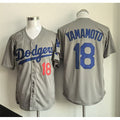 marshops Los Angeles Dodgers #18 Yoshinobu Yamamoto Gray  Cool Base Stitched Jersey