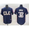 marshops Cleveland Guardians #38 Steven Kwan Navy  2024 City Connect Limited Stitched Jersey