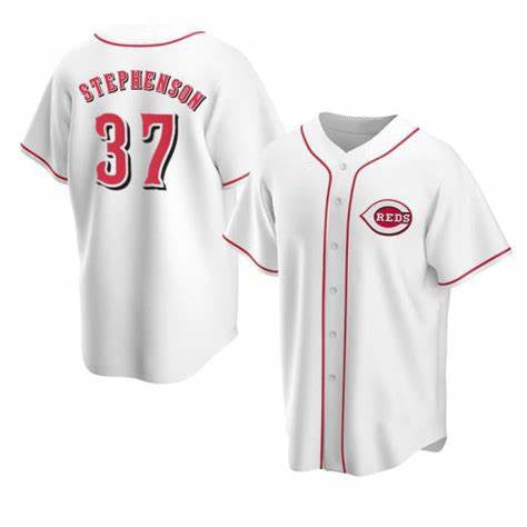 marshops  Cincinnati Reds #37 Tyler Stephenson White  Stitched Cool Base Jersey