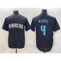 marshops Arizona Diamondbacks #4 Ketel Marte Black  Stitched Jersey