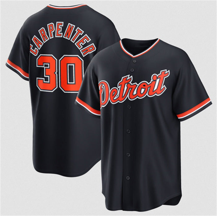 marshops Detroit Tigers #30 Kerry Carpenter Navy  Alternate Stitched Jersey