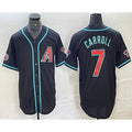 marshops Arizona Diamondbacks #7 Corbin Carroll Black  2024 Stitched Cool Base Jersey