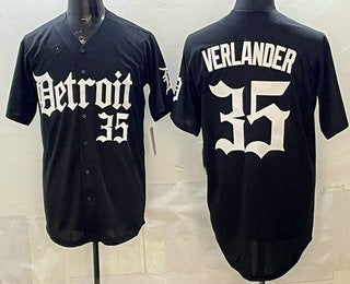 marshops Detroit Tigers #35 Justin Verlander Black  Limited Cool Base Stitched Jersey