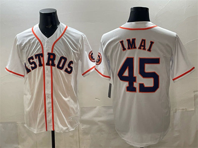 marshops Houston Astros #45 Tatsuya Imai White  Cool Base Stitched Jersey