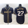 marshops Houston Astros #27 Jose Altuve Black  City Connect Cool Base Stitched Jersey