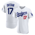 marshops Los Angeles Dodgers #17 Shohei Ohtani White  Home Authentic Jersey
